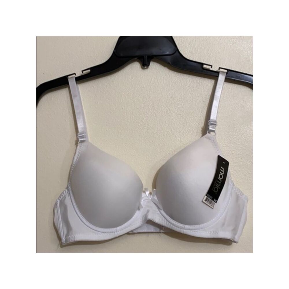 NWT MAMIA Intimates White BOW DETAIL U BACK Full Coverage Bra 38C